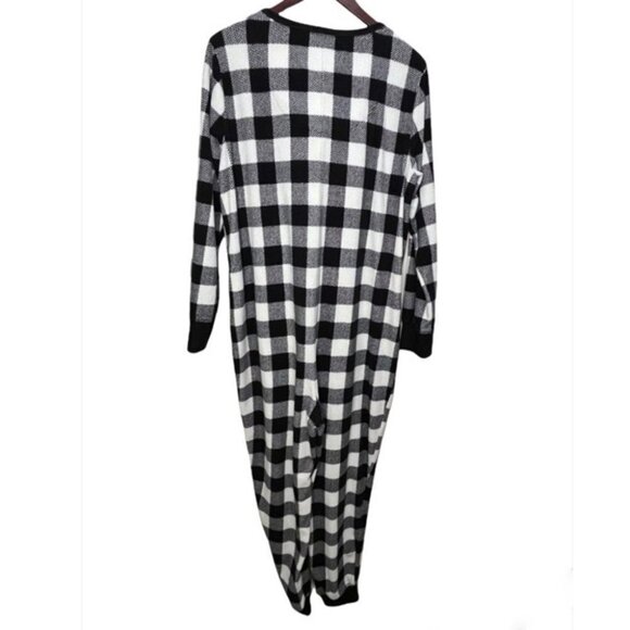 Joe Fresh Black & White Buffalo Plaid Medium Weight Onsie Size Large - Picture 4 of 6
